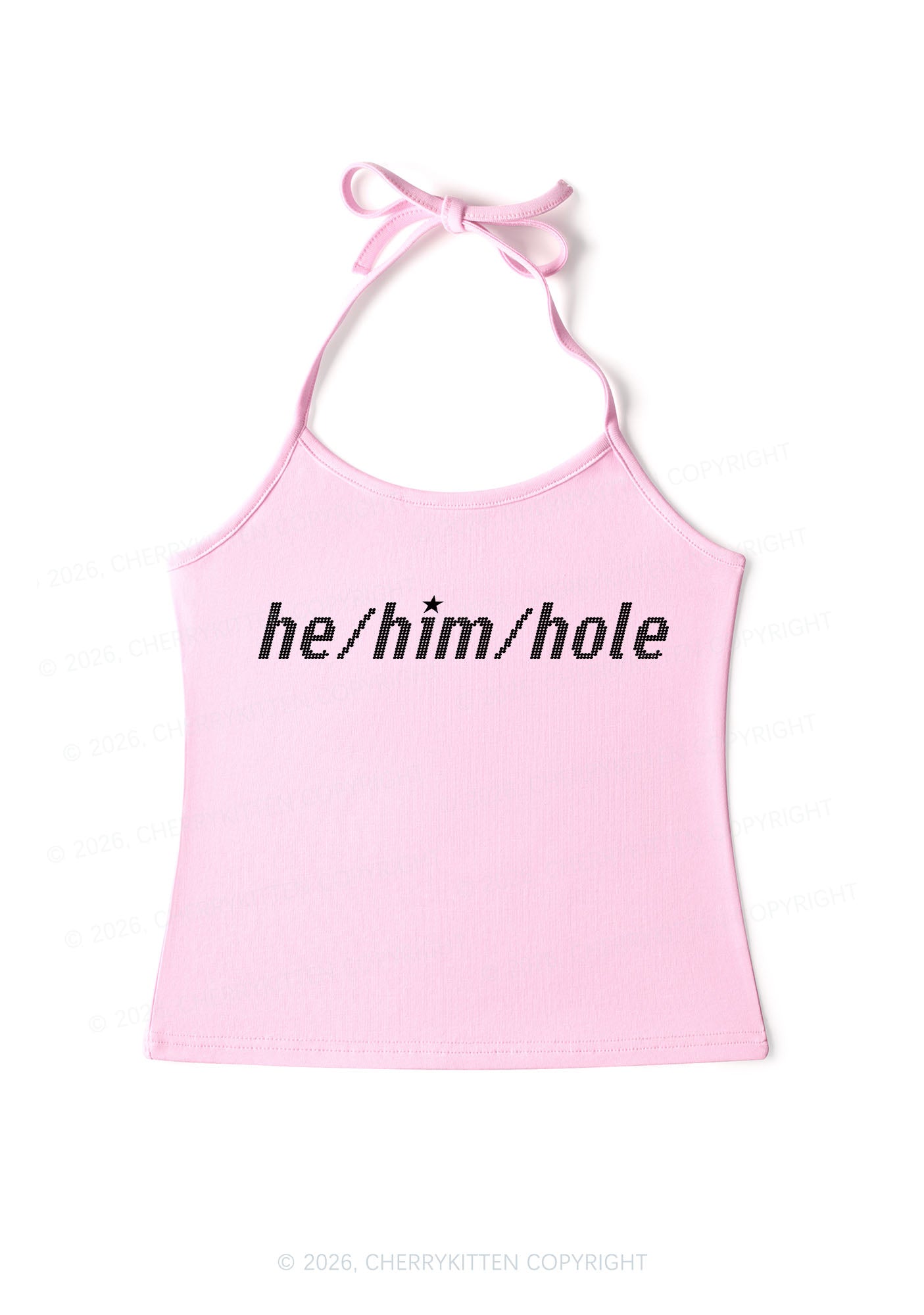 He Him Hole Pride Y2K Halter Neck Cami Cherrykitten