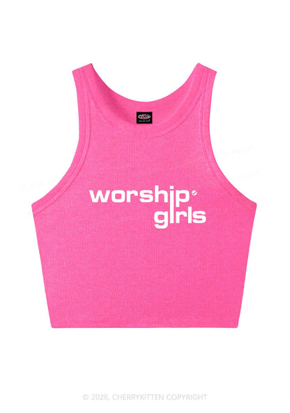 Worship Girls Pride Y2K Crop Tank Top Cherrykitten