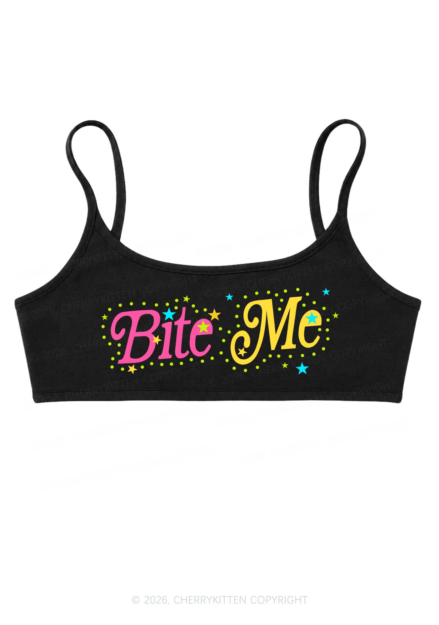Bite Me Y2K Super Crop Cami Cherrykitten