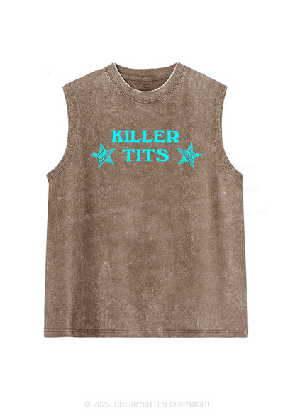 Killer Txts Y2K Washed Muscle Tank Cherrykitten