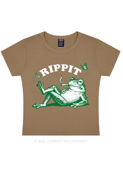 Rippit Frog Y2K Baby Tee Cherrykitten