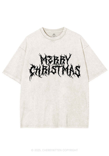Merry Christmas Y2K Shirts Washed Tee Cherrykitten
