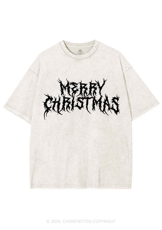 Merry Christmas Y2K Shirts Washed Tee Cherrykitten