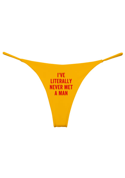 Never Met A Man Pride Y2K Bikini String Thong Cherrykitten
