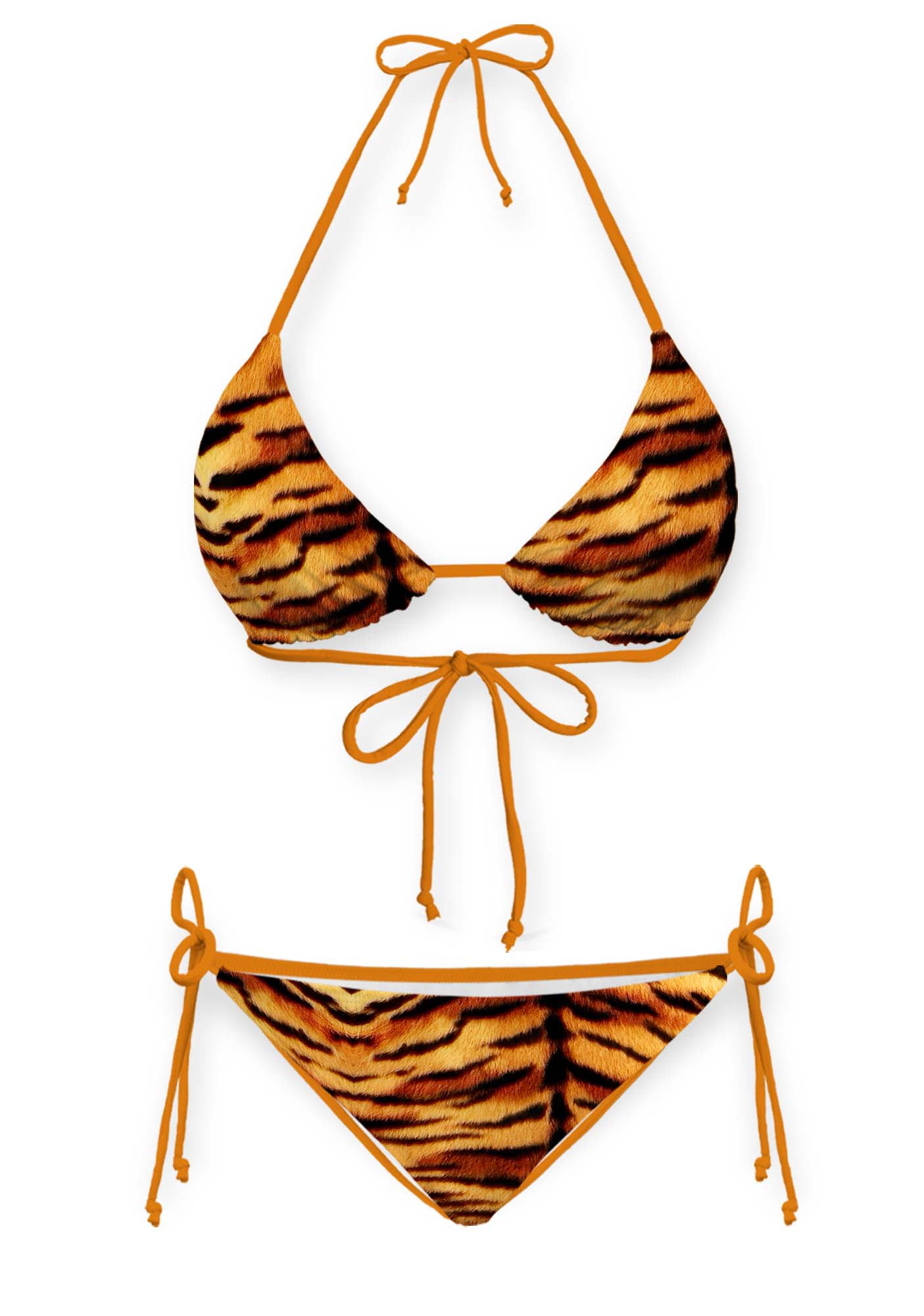Wild Tiger Texture Y2K Print Bikini Set Cherrykitten