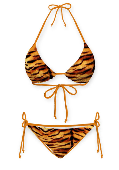 Wild Tiger Texture Y2K Print Bikini Set Cherrykitten