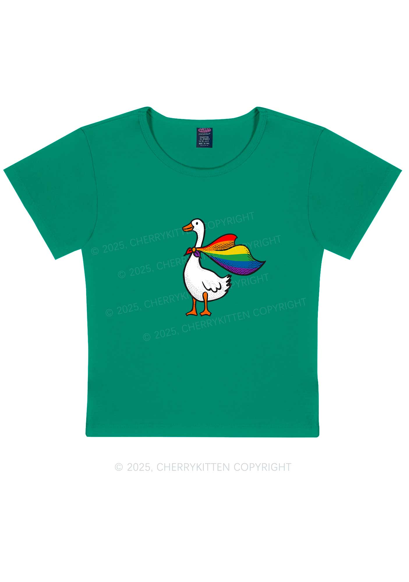 Pride Goose Y2K Baby Tee Cherrykitten