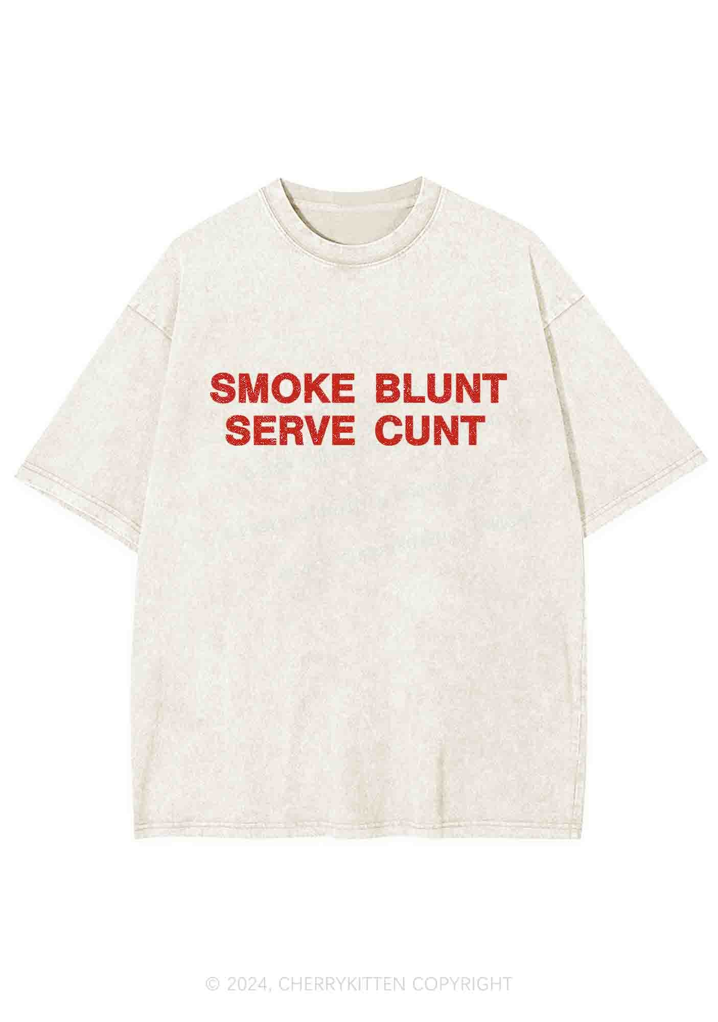 Smoke Blunt Y2K Washed Tee Cherrykitten