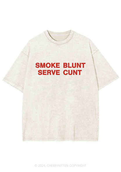 Smoke Blunt Y2K Washed Tee Cherrykitten