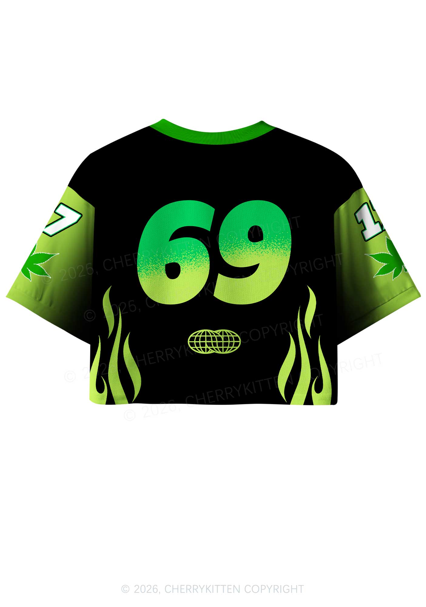 I Roll Blunts Y2K Crop Sport Jersey Shirts Cherrykitten