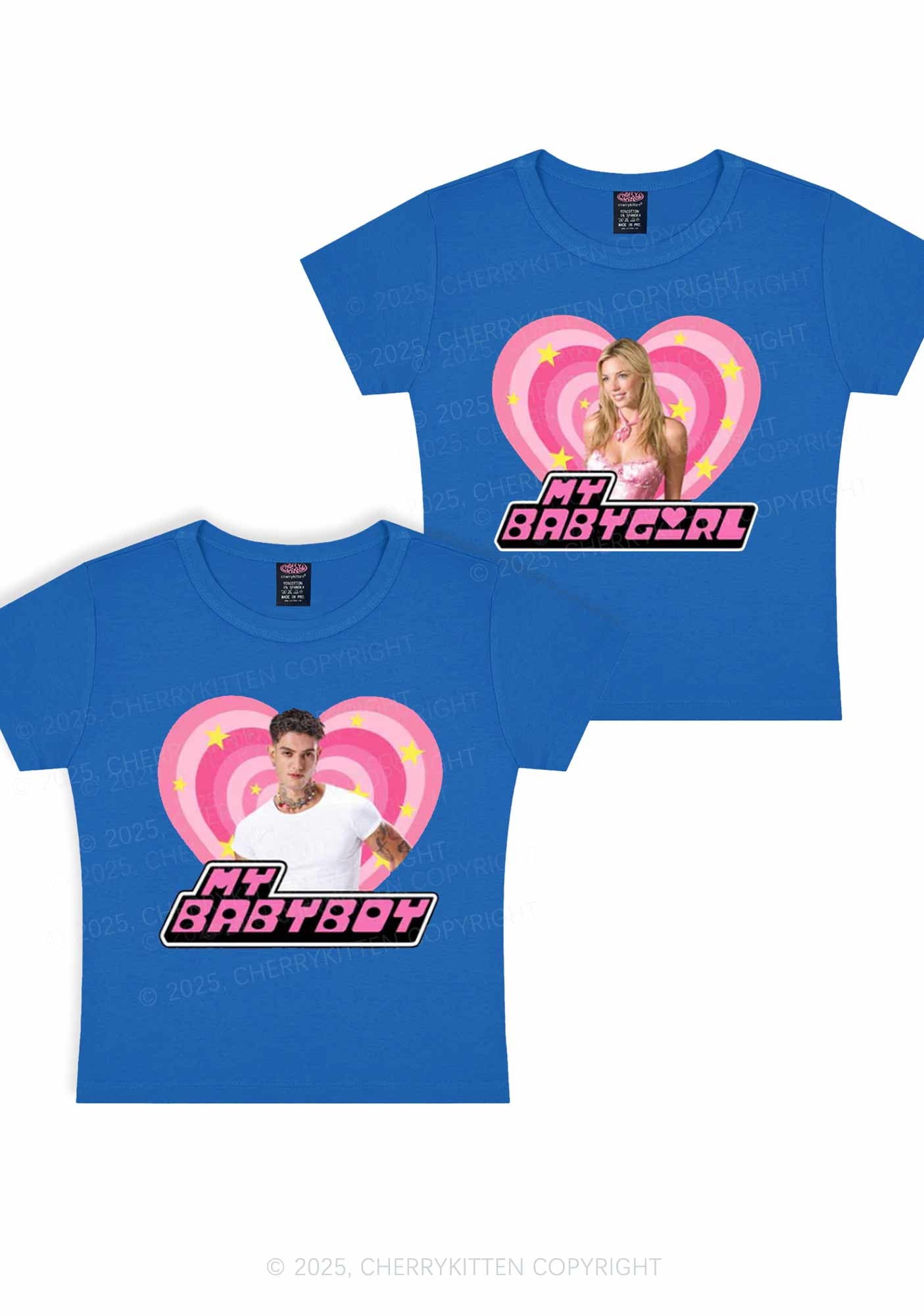 Custom Photo My Baby Y2K Valentine's Day Baby Tee Cherrykitten