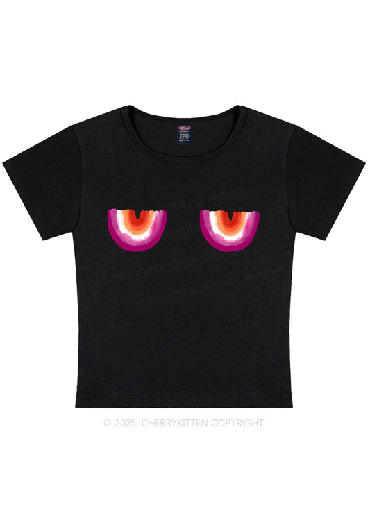 Lesbian Bxxb Y2K Baby Tee Cherrykitten
