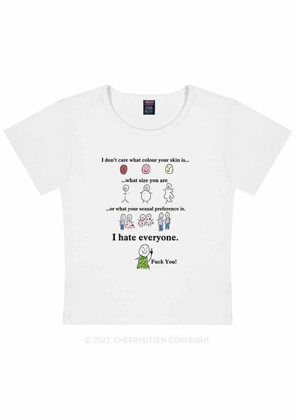 Curvy I Hate Everyone Y2K Baby Tee Cherrykitten