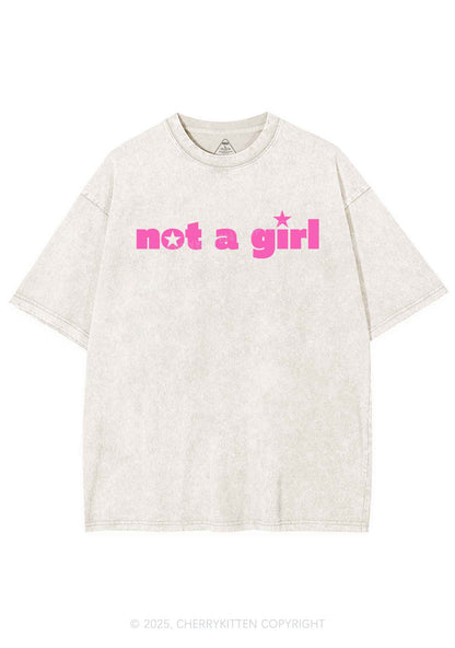 Not A Girl Y2K Shirts Washed Tee Cherrykitten