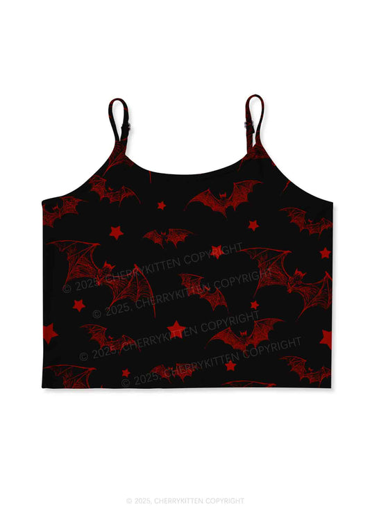 Bat And Star Y2K Print Cami Crop Top Cherrykitten