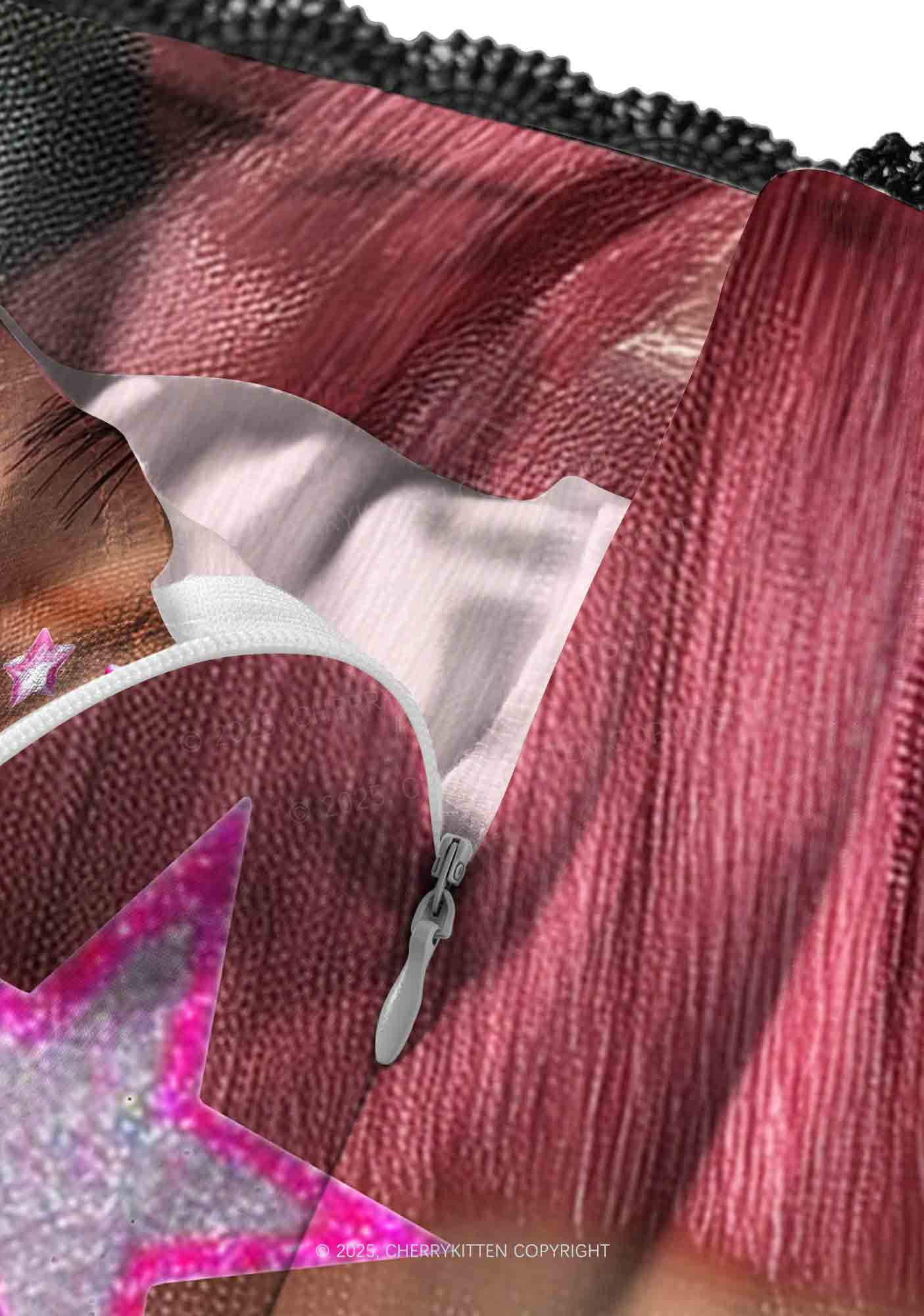 Pink Doll Y2K Print Midi Skirt Cherrykitten