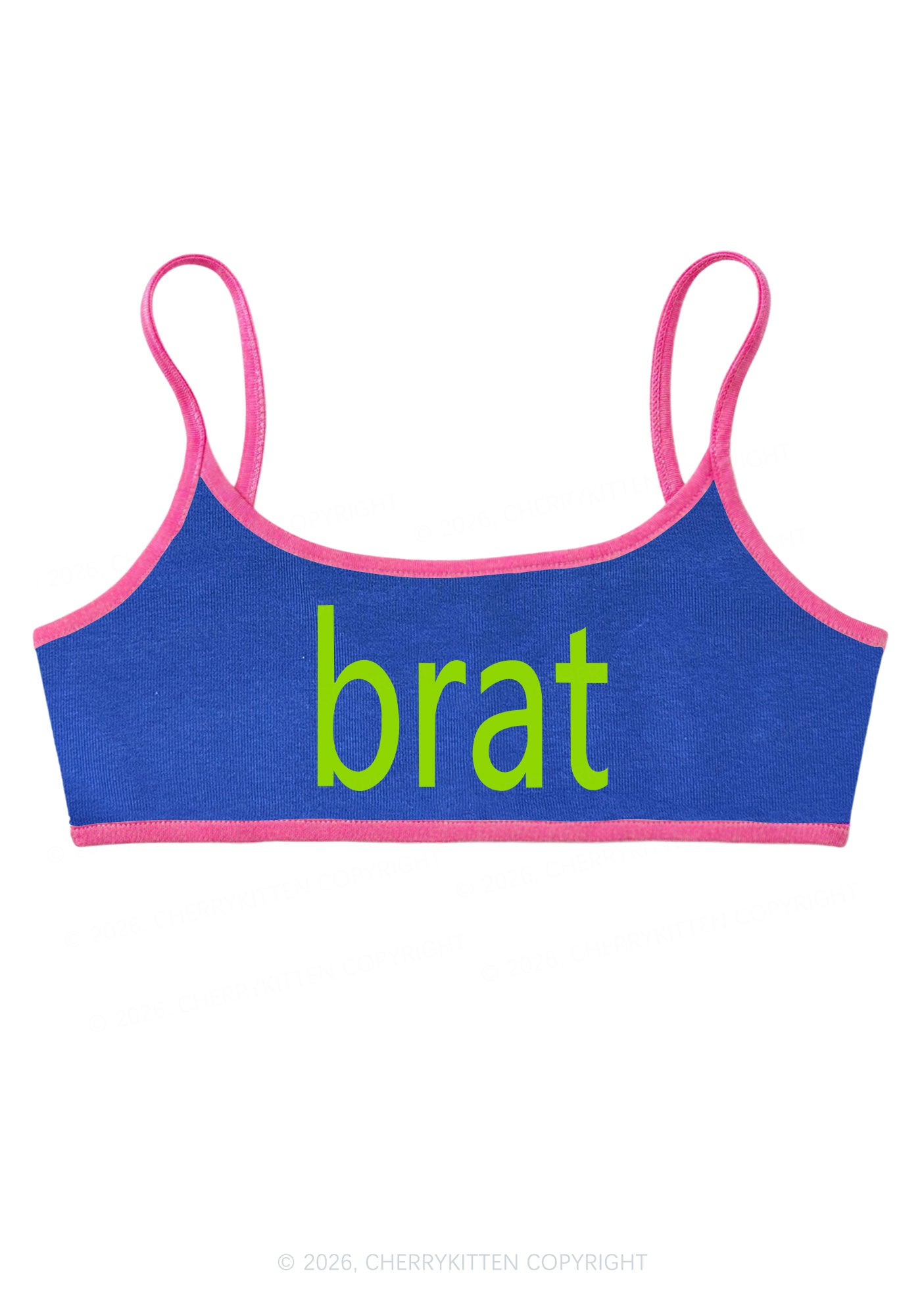 Green Brat Y2K Super Crop Cami Cherrykitten