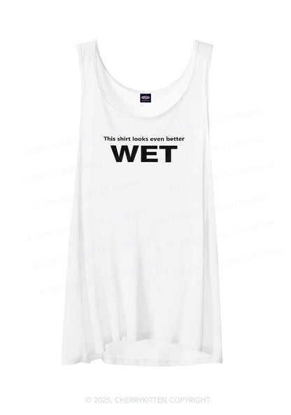This Shirt Looks Better Wet Y2K Sheer Boyfriend Tank Cherrykitten