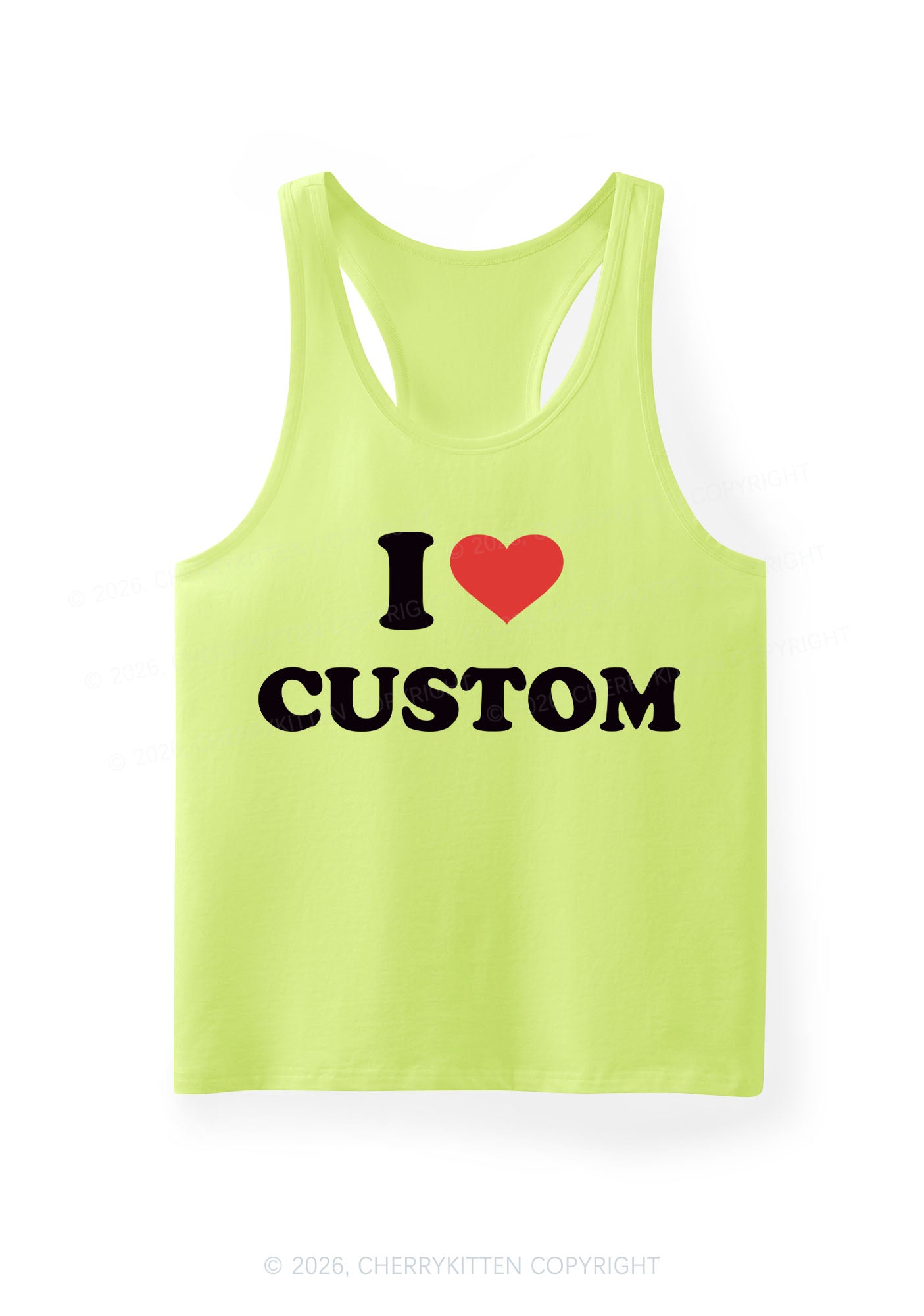 I Love Custom Personalized Y2K Men Racerback Tank Top Cherrykitten