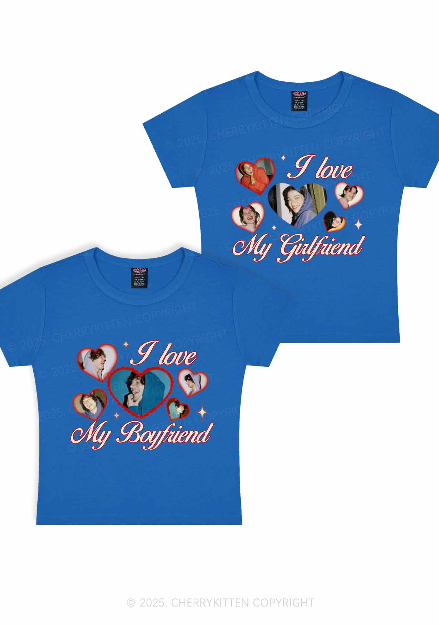 Custom Boyfriend Girlfriend Photos Y2K Valentine's Day Baby Tee Cherrykitten