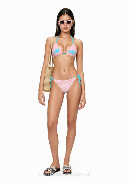 Blue Cxxt Star Y2K Print Bikini Set Cherrykitten