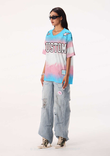 Custom Transgender Flag Pride Y2K Sport Jersey Shirts Cherrykitten