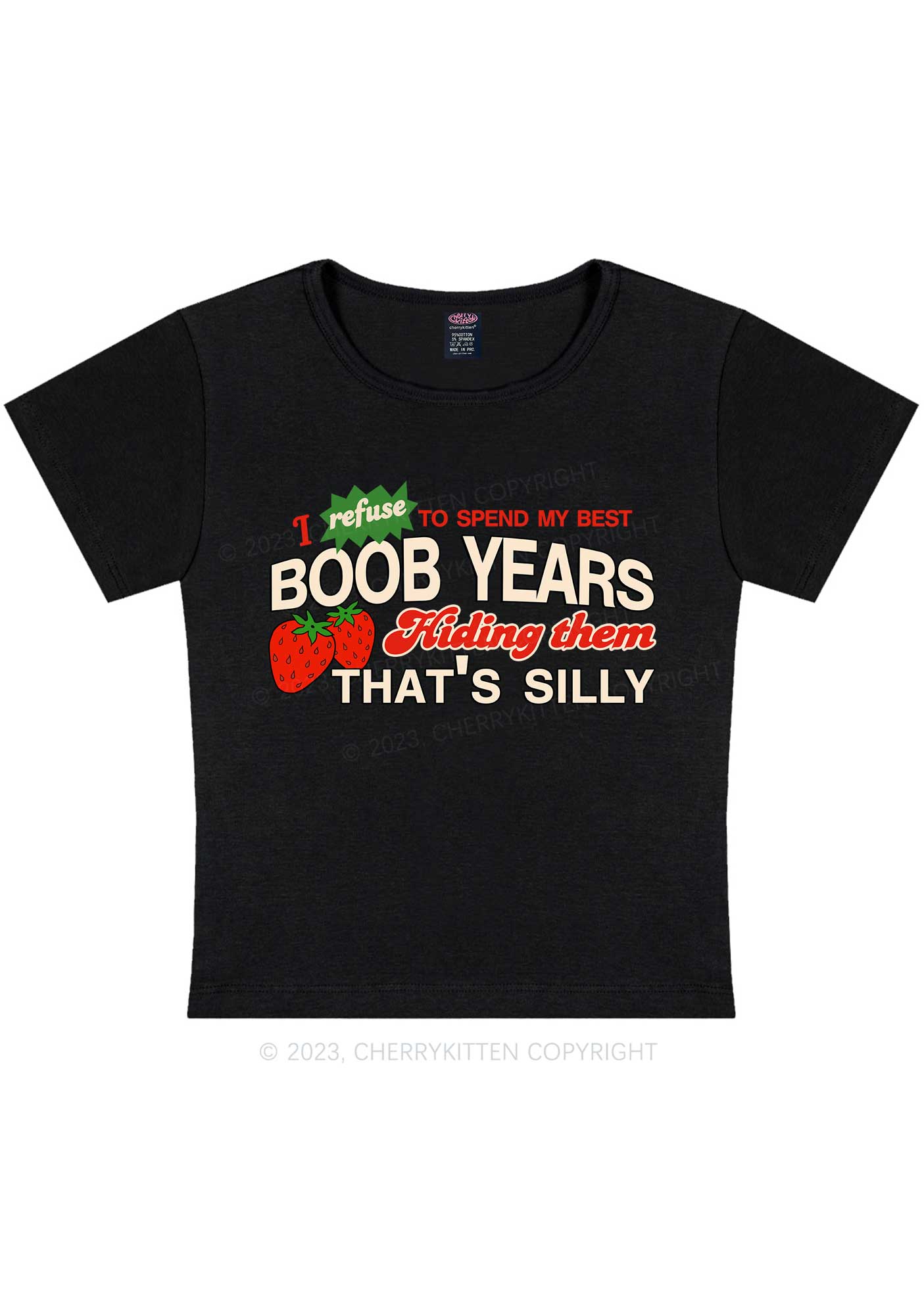 My Best Bxxb Years Y2K Baby Tee Cherrykitten