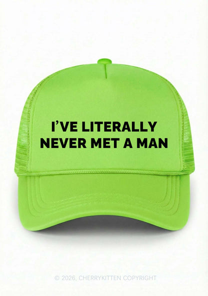 Never Met A Man Pride Y2K Trucker Hat Cherrykitten