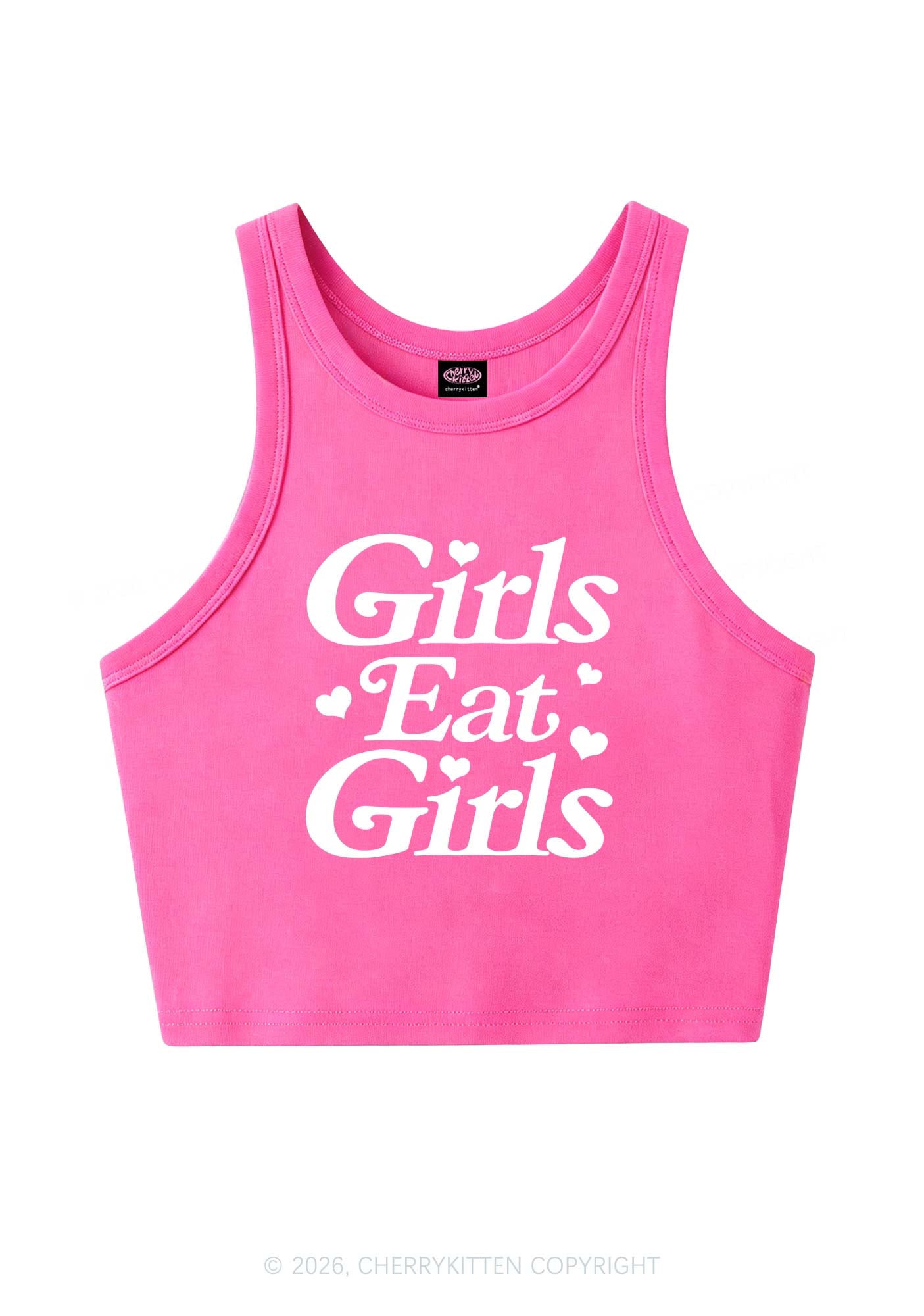 Girls Eat Girls Pride Y2K Crop Tank Top Cherrykitten