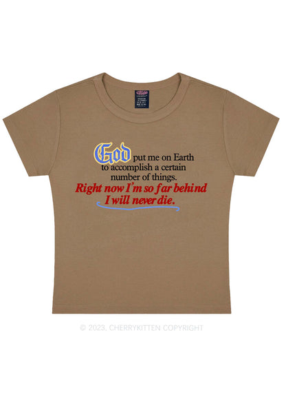 I Will Never Die Y2K Baby Tee Cherrykitten