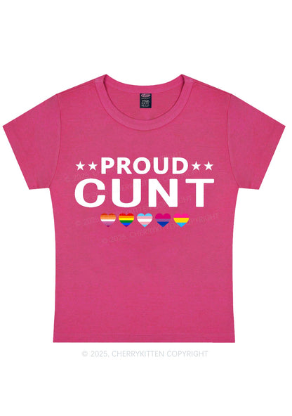 Proud Cxxt Pride Y2K Baby Tee Cherrykitten