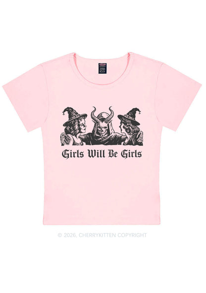 Halloween Witch Girl Y2K Baby Tee Cherrykitten
