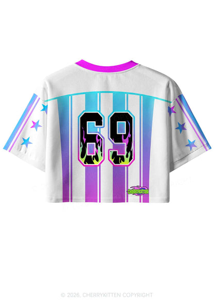 I Kiss The Bassist Y2K Crop Sport Jersey Shirts Cherrykitten