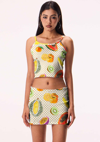 Fruity Dots Pride Y2K Print Mini Skirt Cherrykitten