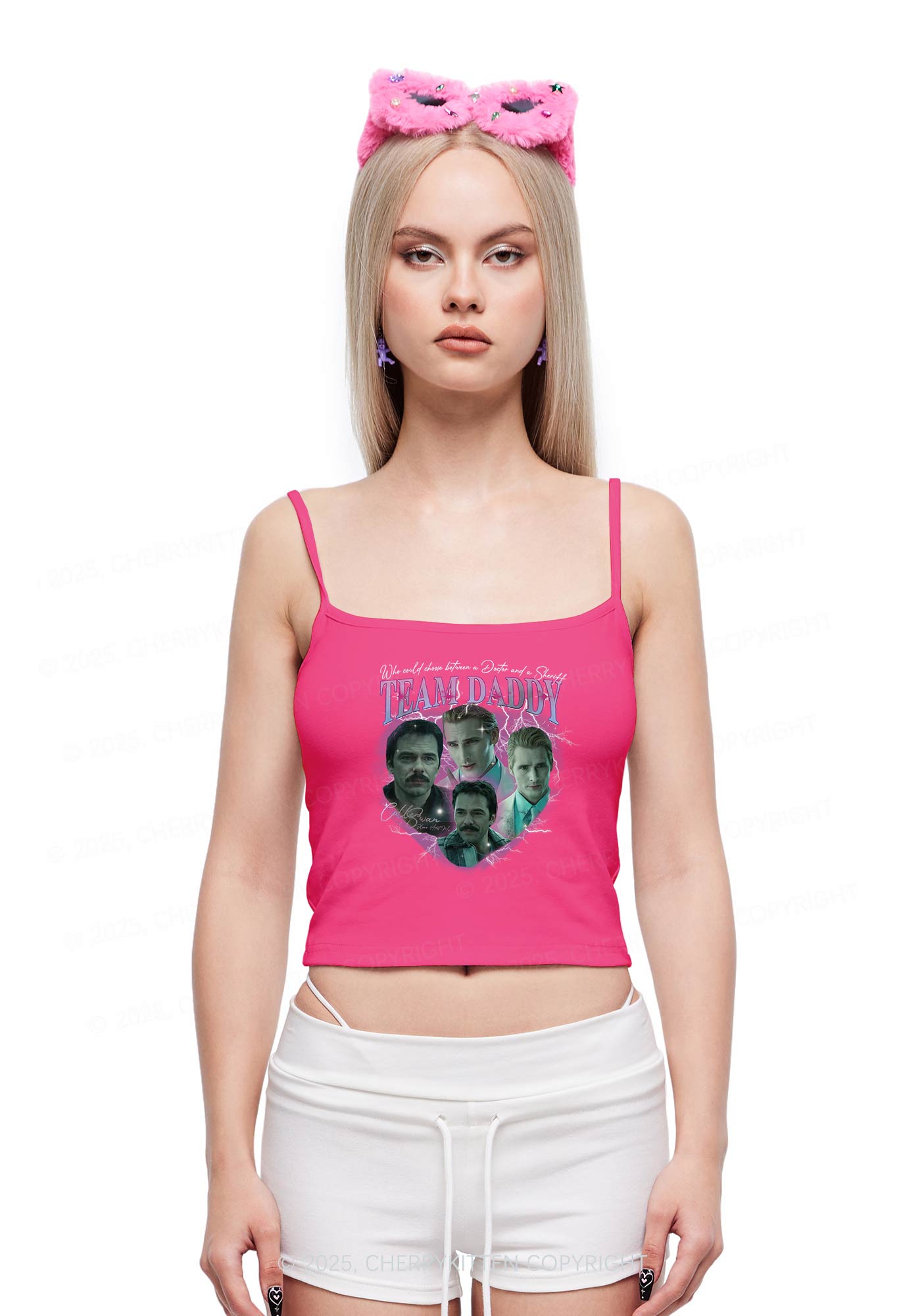 Team Daddy Y2K Spaghetti Strap Cami Cherrykitten