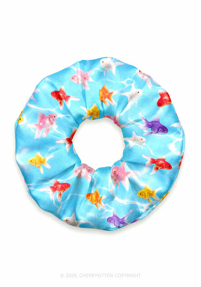 Water Ripple Goldfish Y2K Hair Scrunchie Cherrykitten