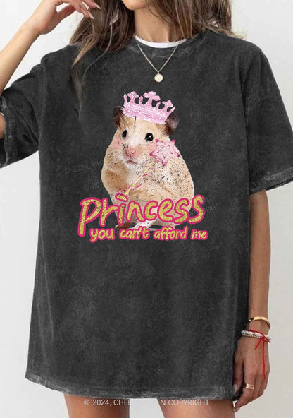 Princess You Can't Afford Me Y2K Washed Tee Cherrykitten
