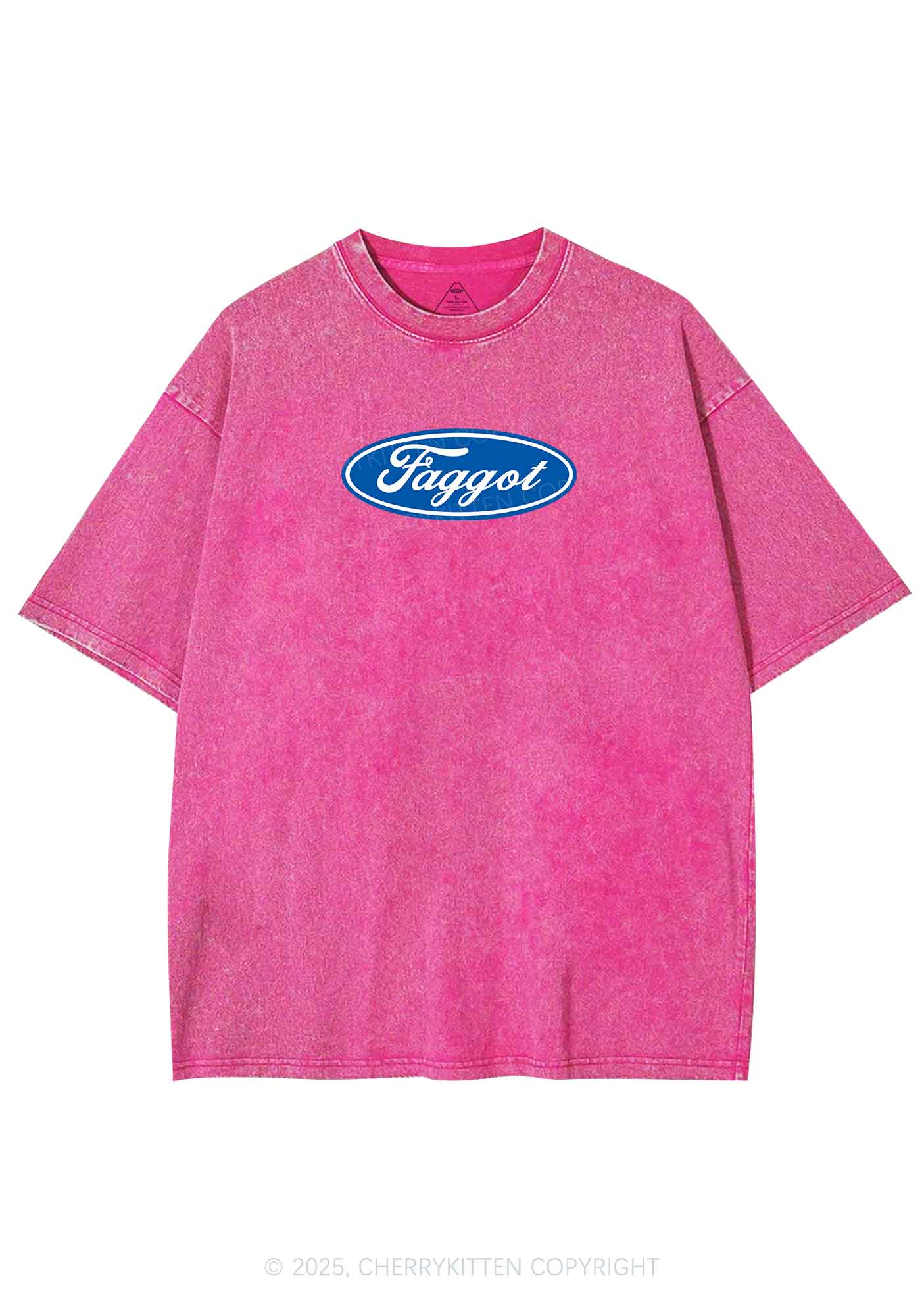 Faggot Pride Y2K Shirts Washed Tee Cherrykitten
