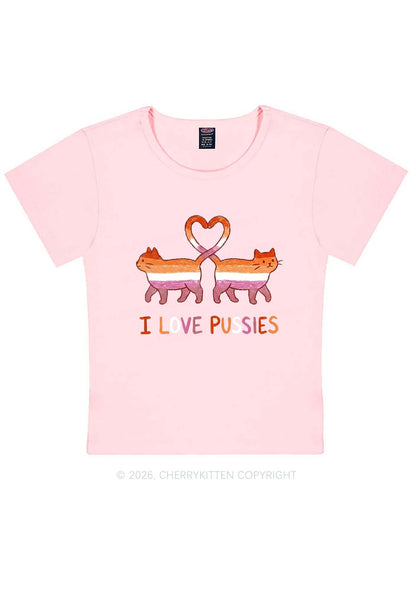I Love Puxxies Pride Y2K Baby Tee Cherrykitten