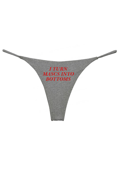 I Turn Mascs Into Bottoms Pride Y2K Bikini String Thong Cherrykitten