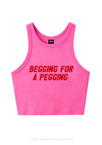 Begging For A Pegging Y2K Crop Tank Top Cherrykitten