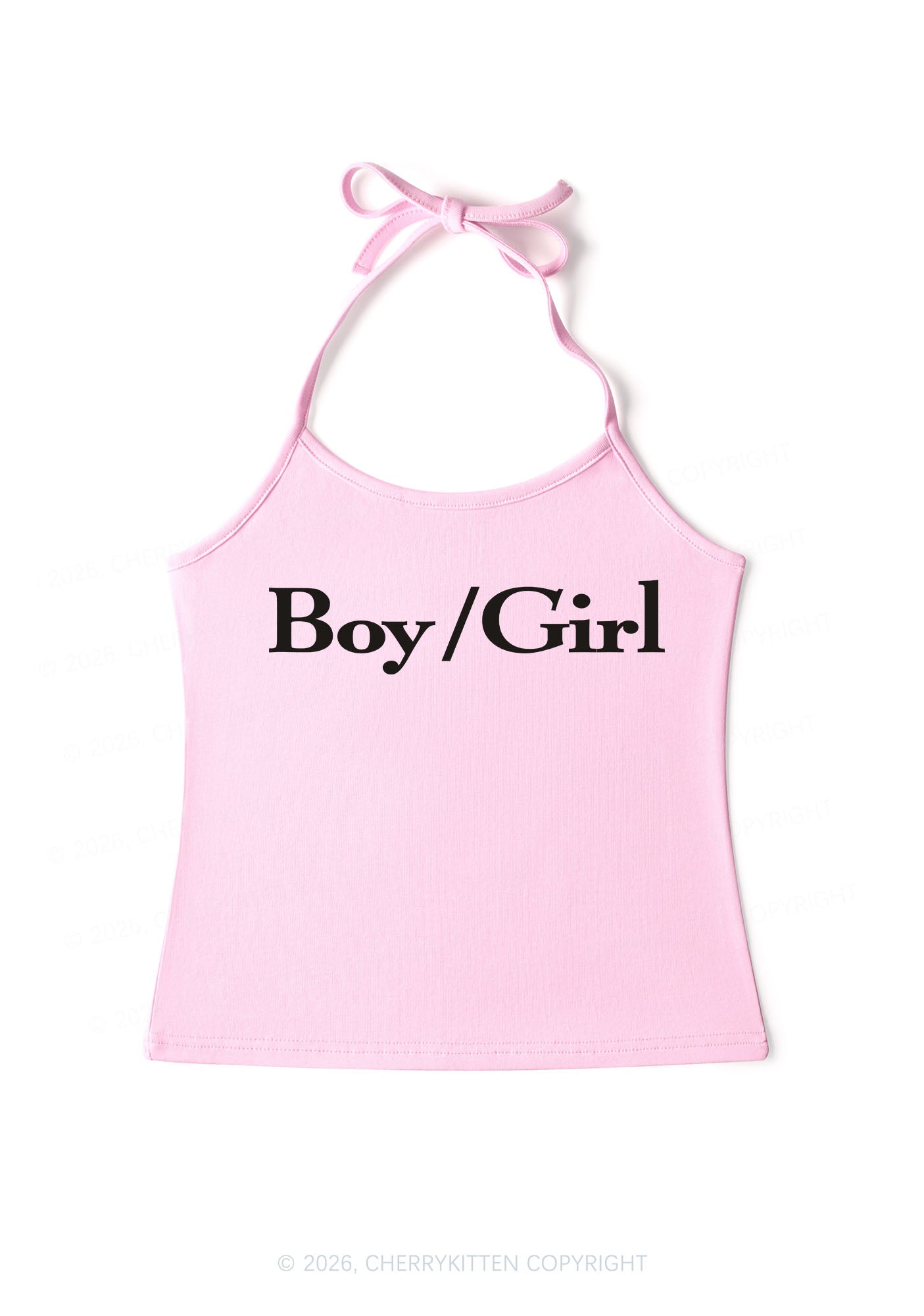 Boy Or Girl Pride Y2K Halter Neck Cami Cherrykitten