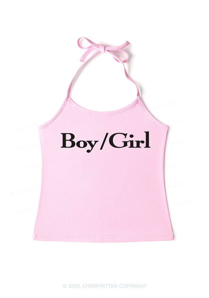 Boy Or Girl Pride Y2K Halter Neck Cami Cherrykitten