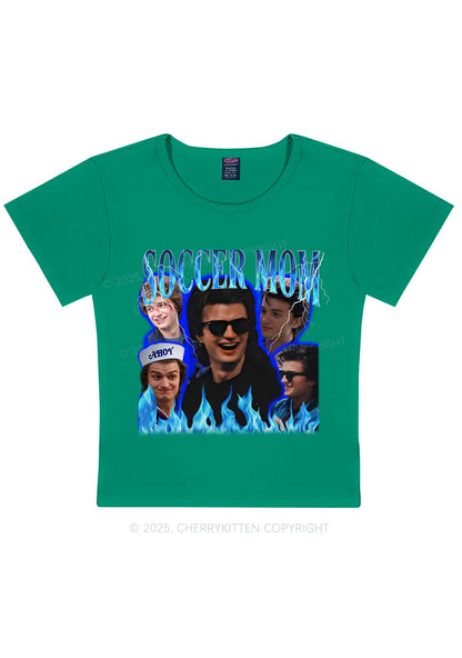 Blue Soccer Mom Y2K Baby Tee Cherrykitten