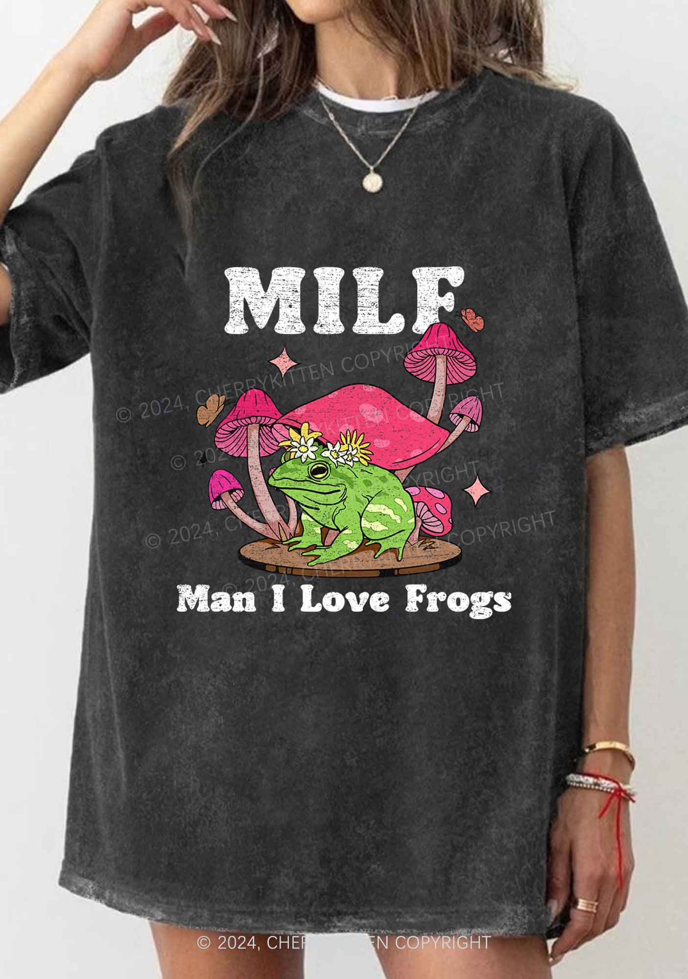 Mxxf Frog Y2K Washed Tee Cherrykitten