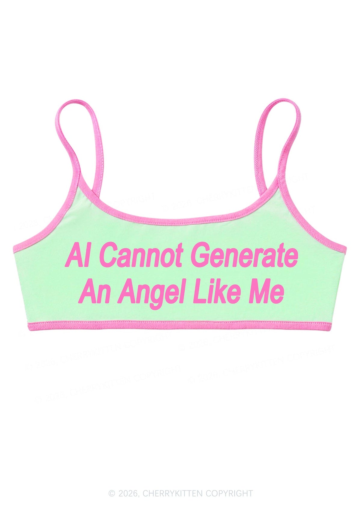 Ai Cannot Generate Angel Y2K Super Crop Cami Cherrykitten