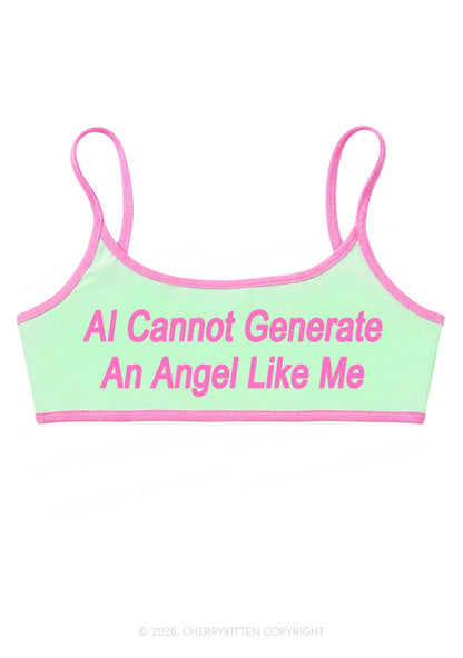 Ai Cannot Generate Angel Y2K Super Crop Cami Cherrykitten