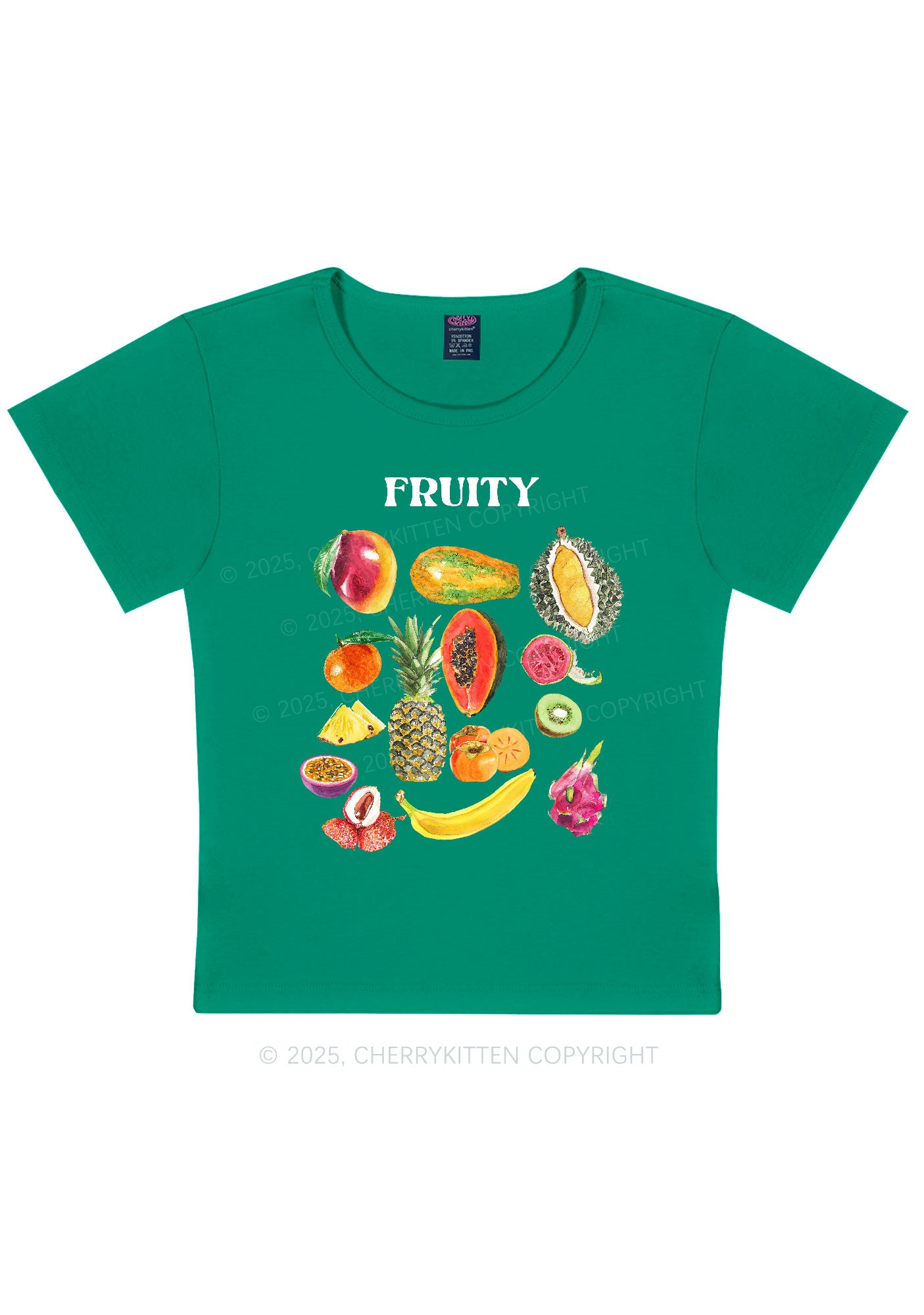 Fruity Y2K Baby Tee Cherrykitten