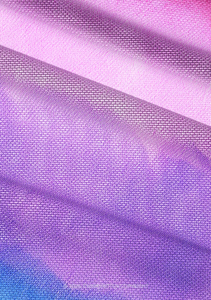 Bisexual Tie Dye Pride Y2K Mesh Ruched  Waist  V Neck Top Cherrykitten