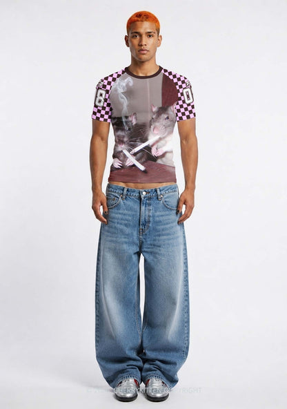 Smoking Rats Y2K Football Jersey Shirts Cherrykitten